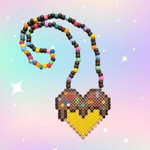 Cake Heart Kandi Necklace